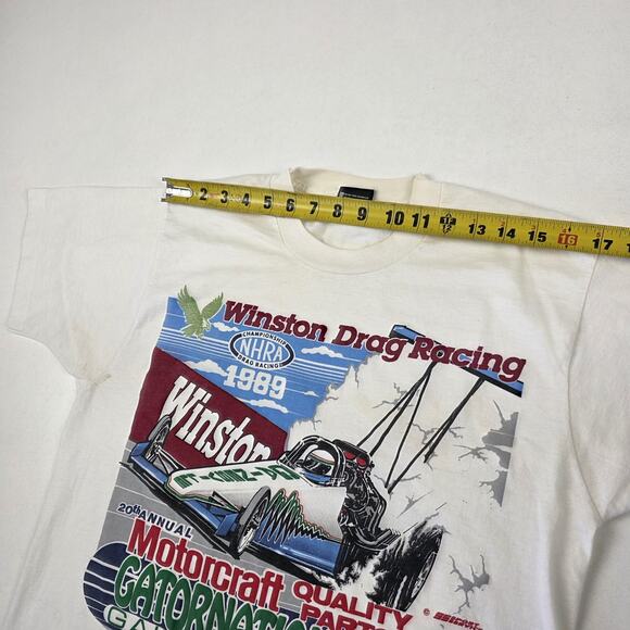 Vintage NHRA Gatornationals Shirt Mens 1989 Drag Racing Motorcraft USA 80s - Picture 7 of 10